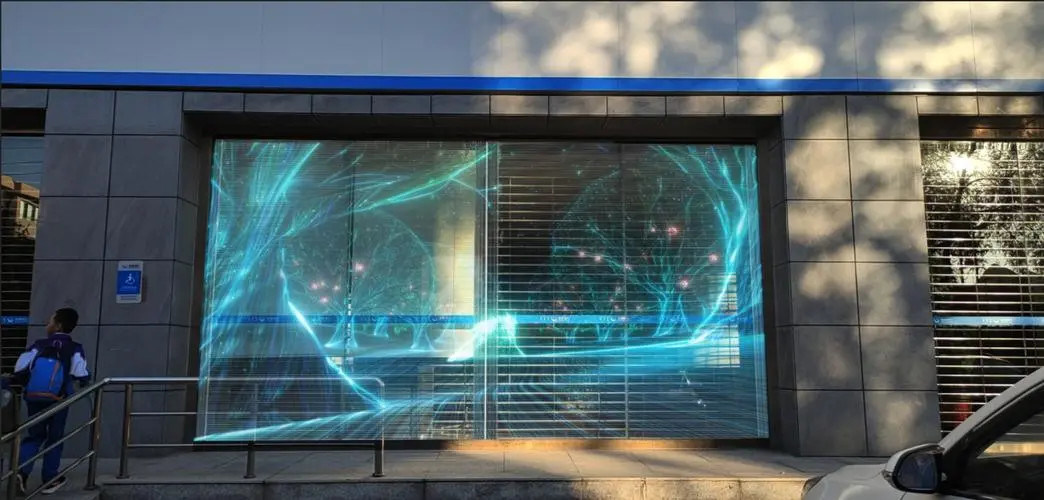 P3.97-7.81 Display video LED per parete noleggio trasparente a colori