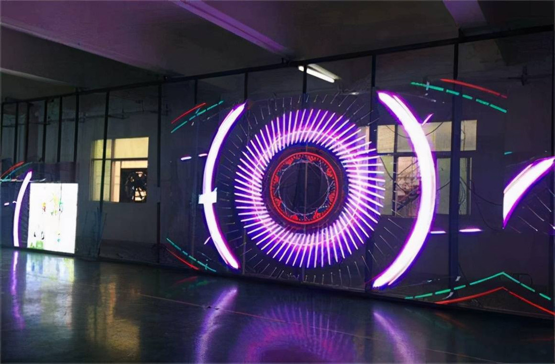 P3.97-7.81 Display video LED per parete noleggio trasparente a colori