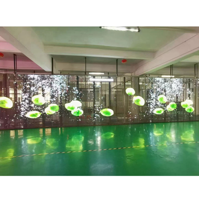 P2.6-5.2 HD Pannello di visualizzazione LED trasparente 2500nits Installazione sospesa