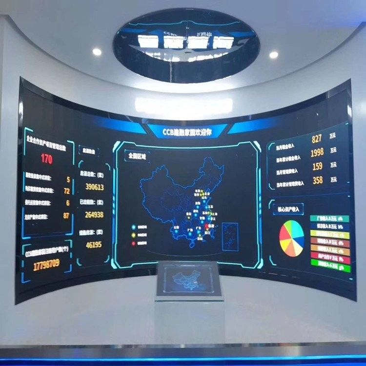 Display video a parete a LED P3.91 impermeabile multicolore per interni all'aperto