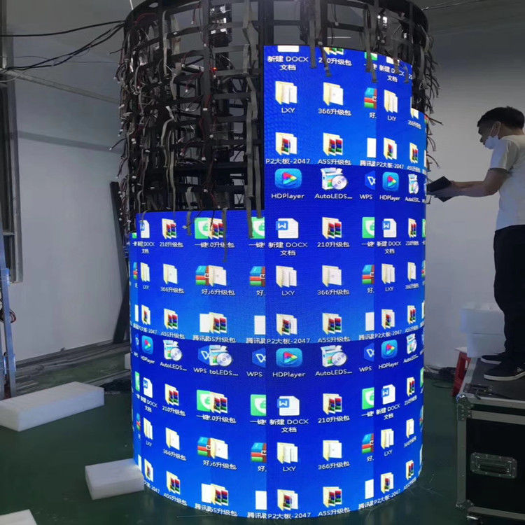 Display LED leggero e flessibile Parete dello schermo Multicolore 2 mm Pitch dei pixel