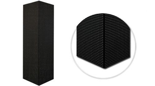 Muro video a LED curvo a angolo senza soluzione di continuità, modulo morbido di visualizzazione a LED per l' esposizione